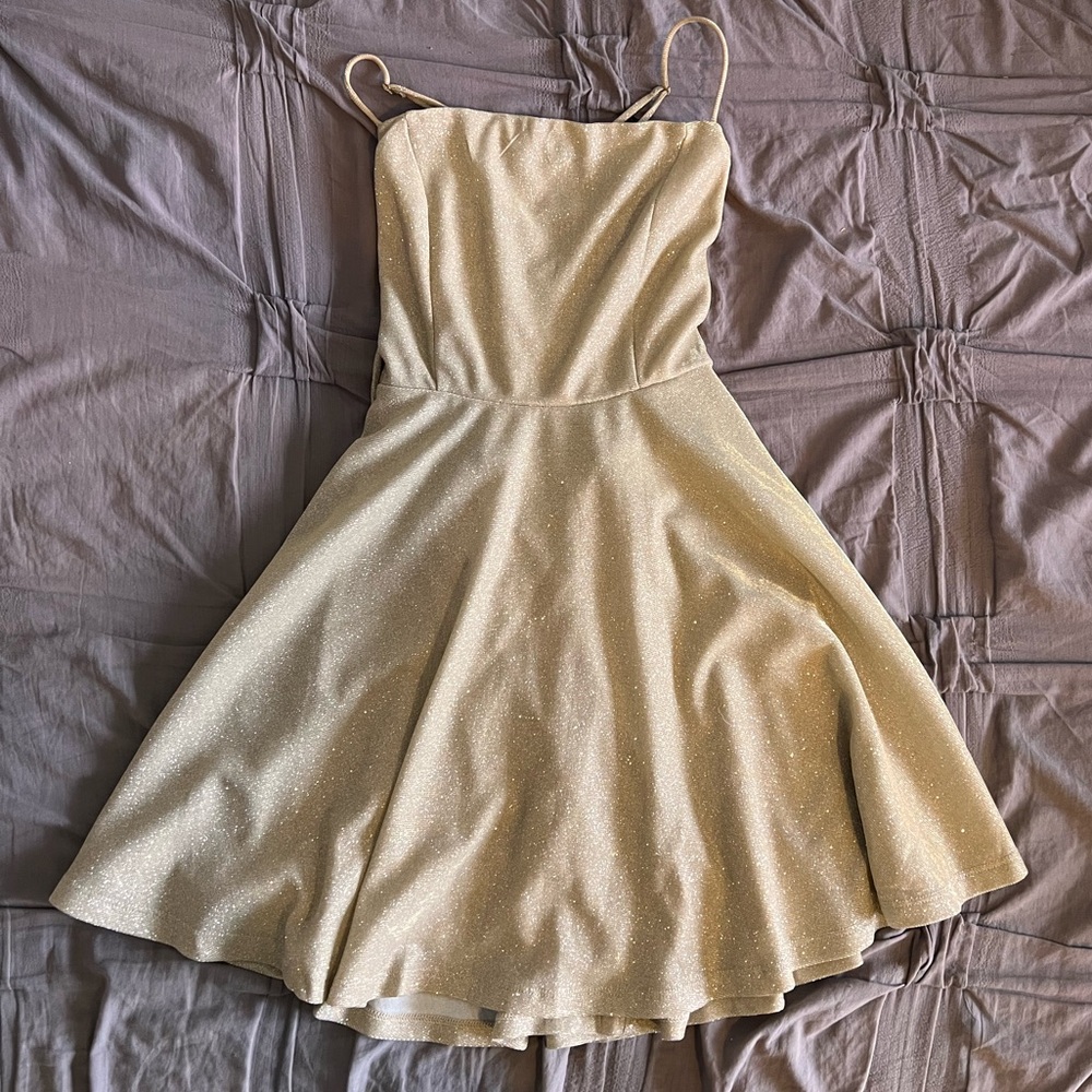 Windsor Gold Skater Dress